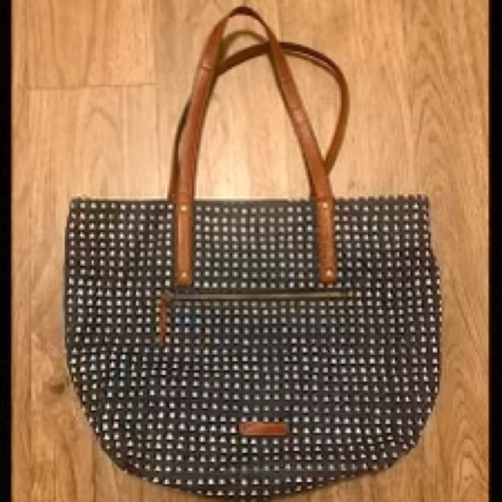 LUCKY BRAND Canvas and Leather Tote Bag - GUC